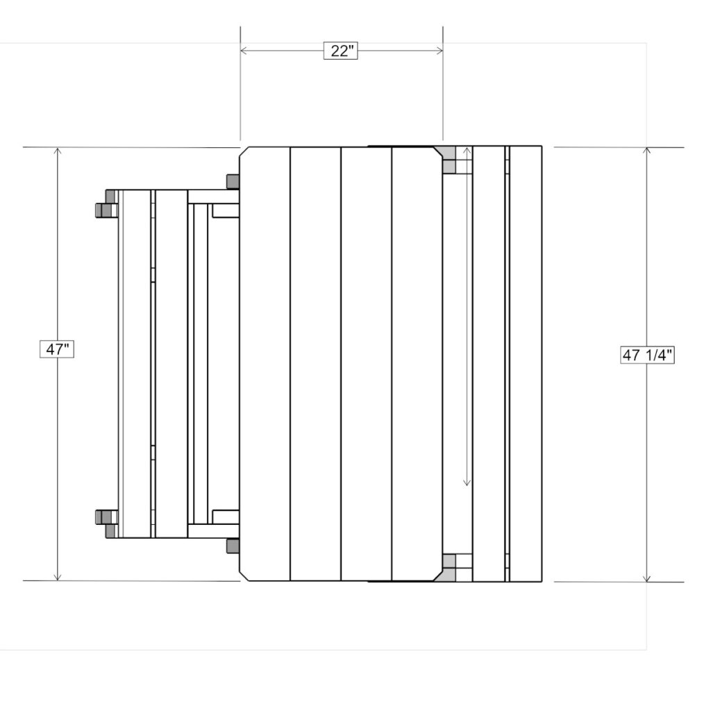 Folding picnic table diy plan top view